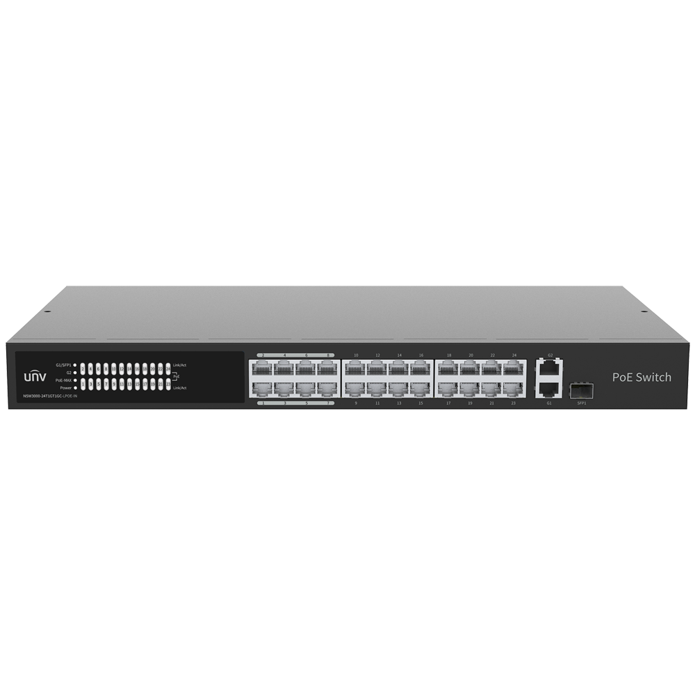 Uniview UV-NSW3000-24T1GT1GC-LPOE-IN - Switch PoE Cloud gestionable