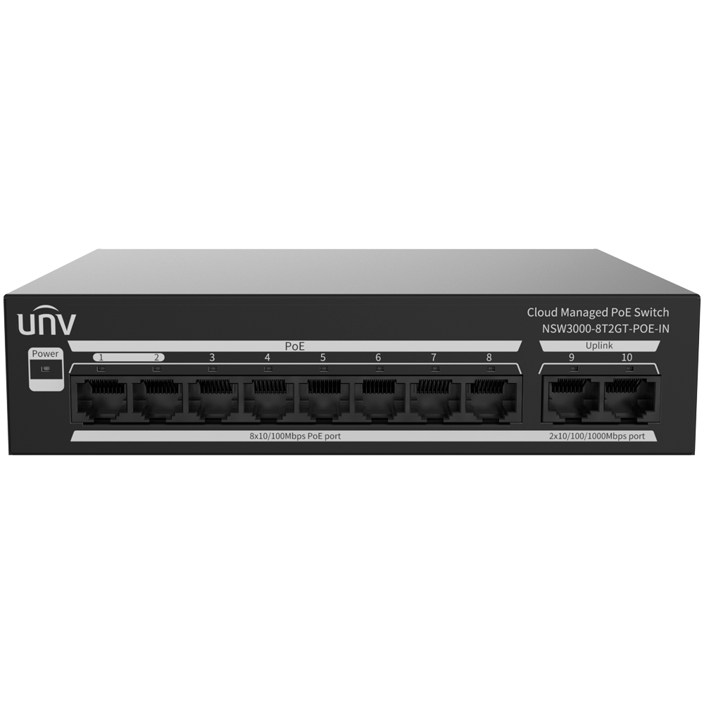 Uniview UV-NSW3000-8T2GT-POE-IN - Switch PoE Cloud gestionable