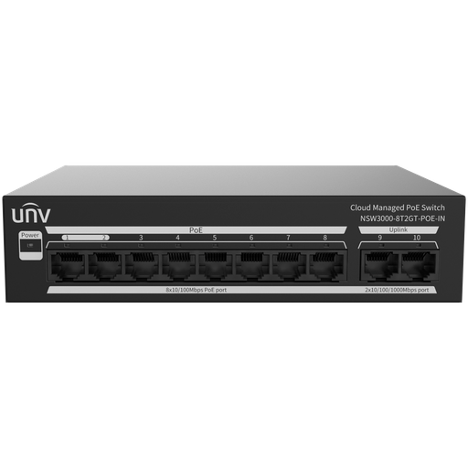 [UV-NSW3000-8T2GT-POE-IN] Uniview UV-NSW3000-8T2GT-POE-IN - Switch PoE Cloud gestionable