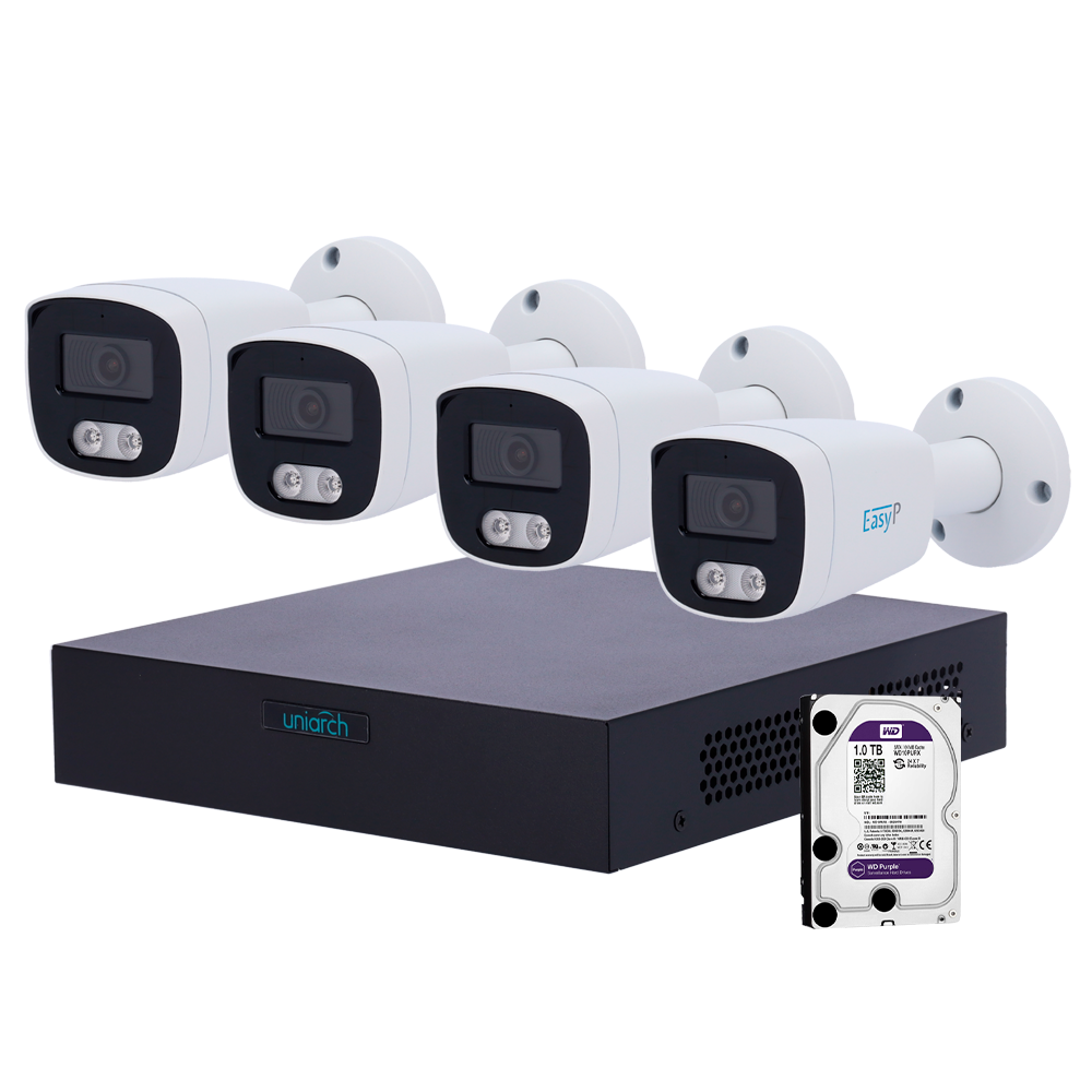 Uniview Uniarch UV-NVRKIT108B-4 - Kit videovigilancia 8CH 4cám