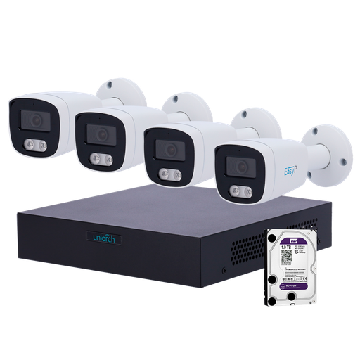 [UV-NVRKIT108B-4] Uniview Uniarch UV-NVRKIT108B-4 - Kit videovigilancia 8CH 4cám