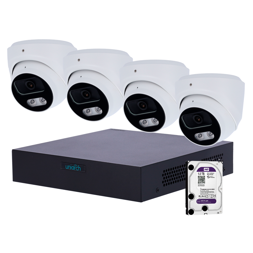 Uniview Uniarch UV-NVRKIT108T-4 - Kit videovigilancia 8CH 4cám