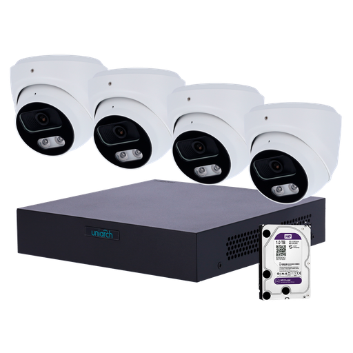 [UV-NVRKIT108T-4] Uniview Uniarch UV-NVRKIT108T-4 - Kit videovigilancia 8CH 4cám