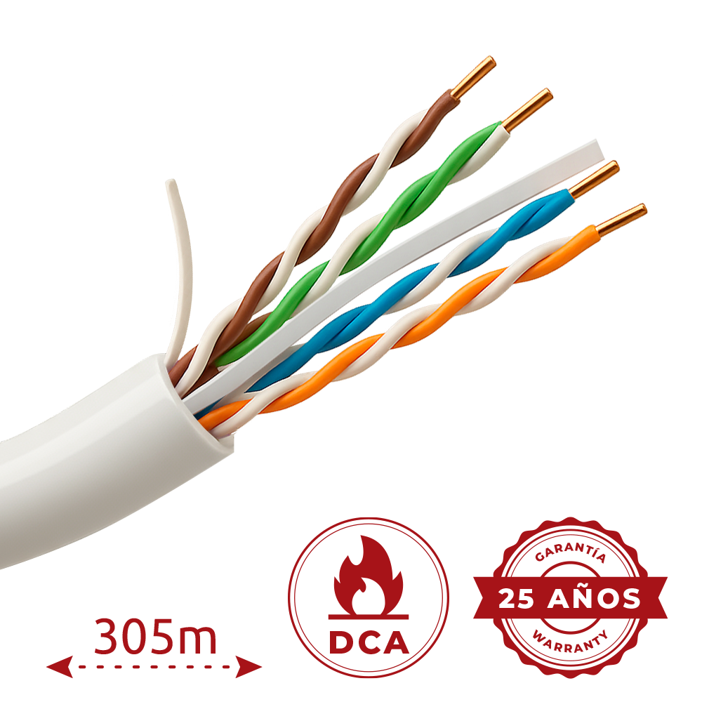 Uniview UV-UTP6-300-BC24AWG-DCA-B-W - Cable UTP 300m Cat6