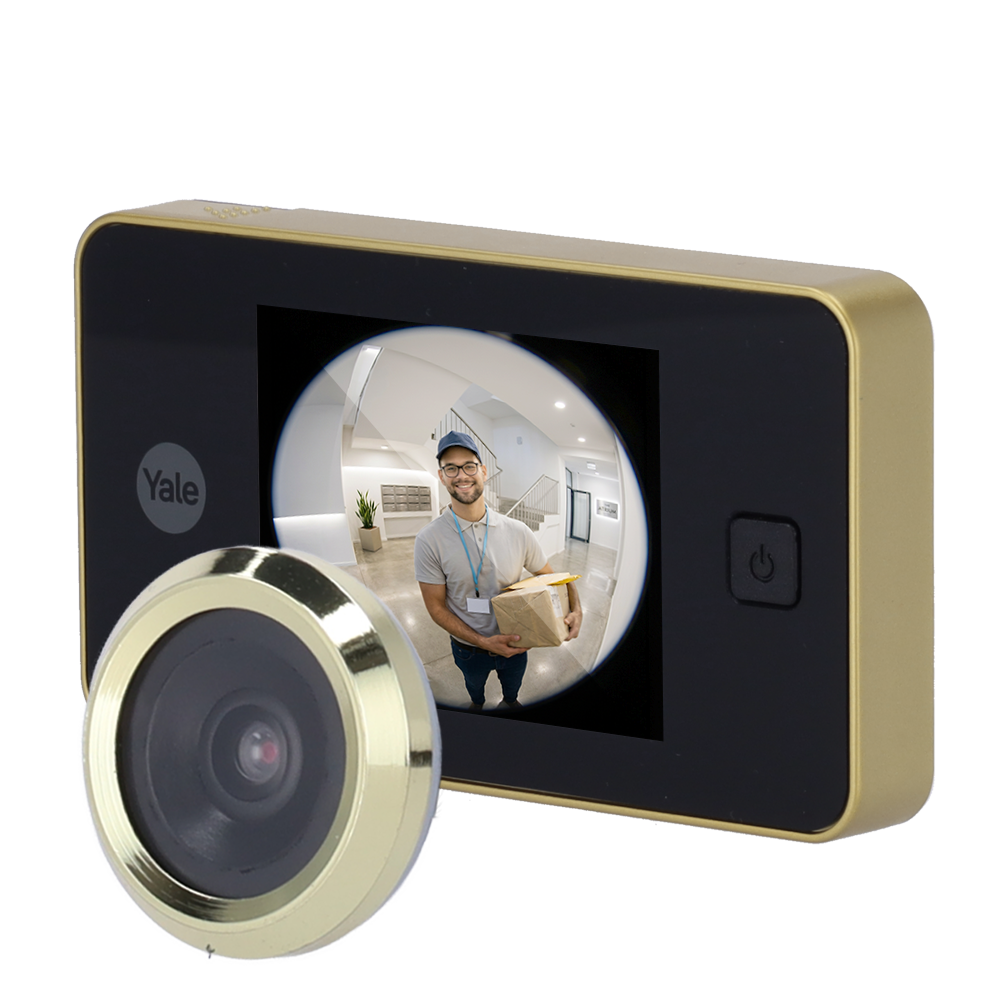 Mirilla digital 3,2" 105º oro YALE-DOORVIEWER500-GOLD