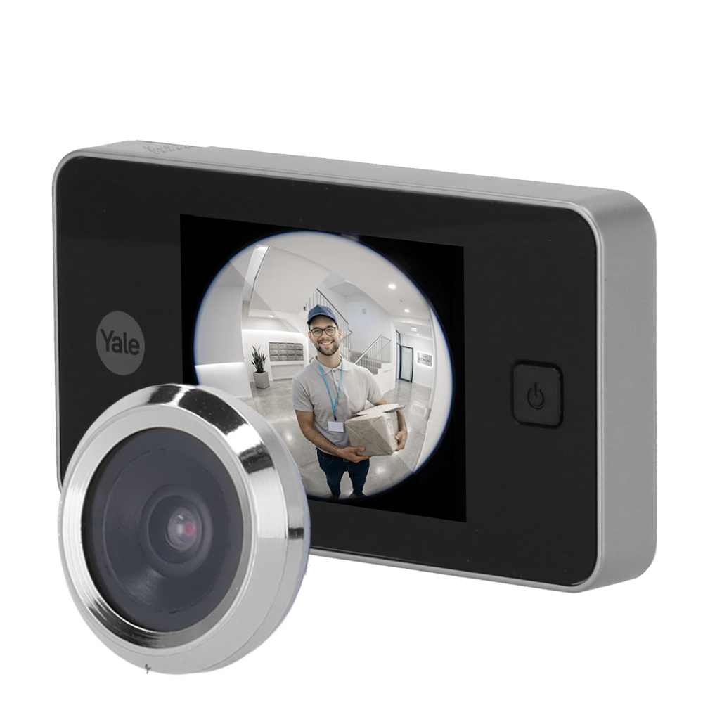Mirilla digital 3,2" 105º plata YALE-DOORVIEWER500-SILVER