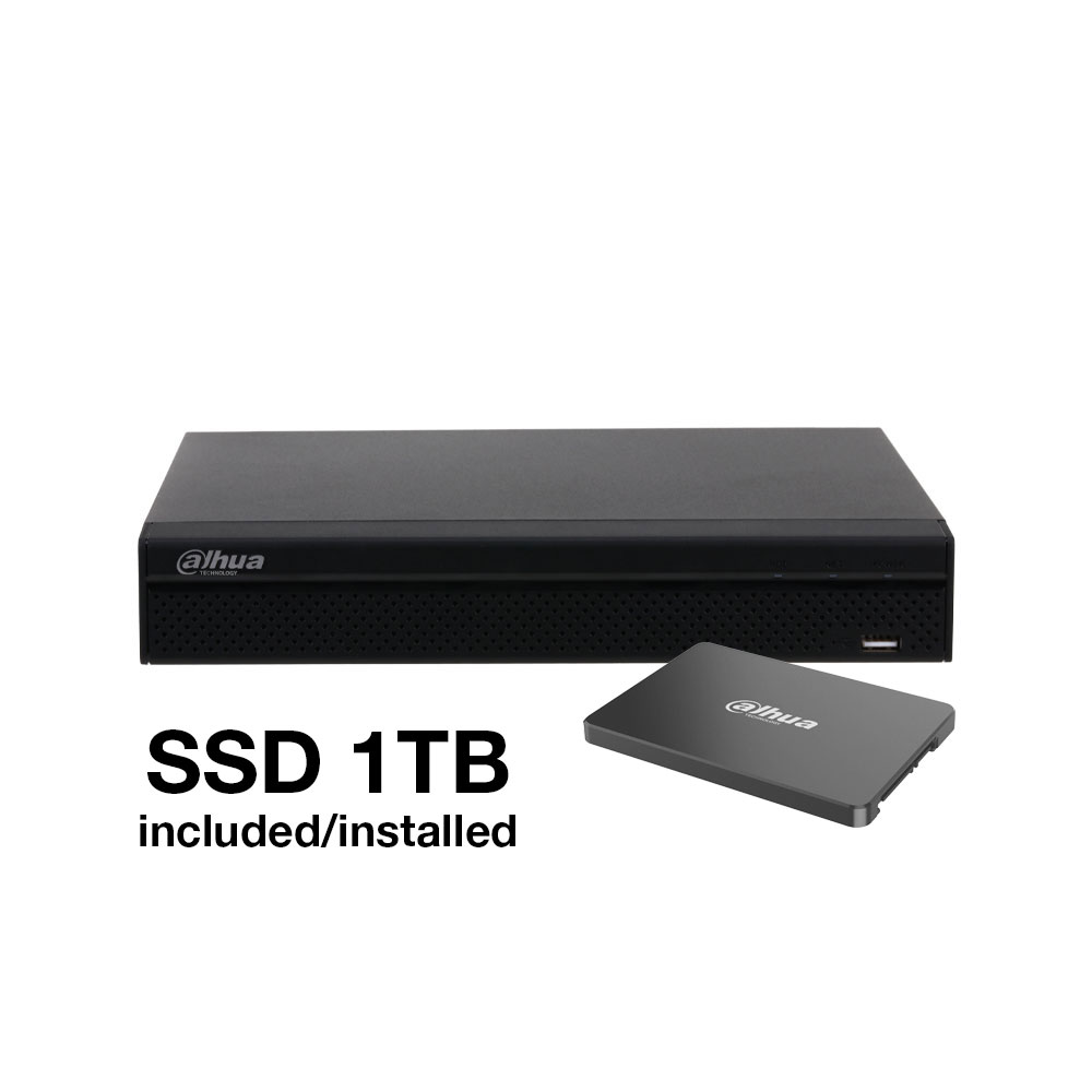 NVR IP Dahua de 4 canales con PoE y SSD de 960 DAHUA-4267-FO