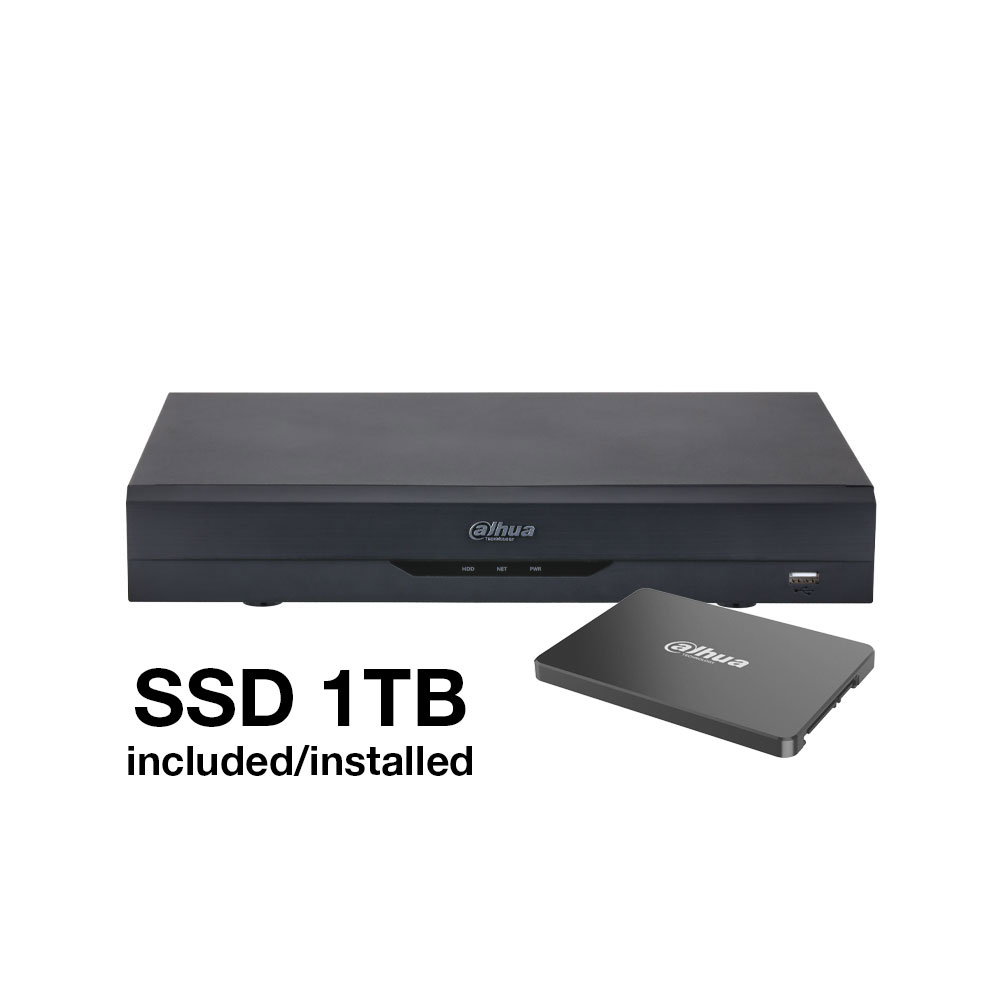 XVR Dahua 5 en 1 de 4 canales con SSD 1TB DAHUA-4292-FO