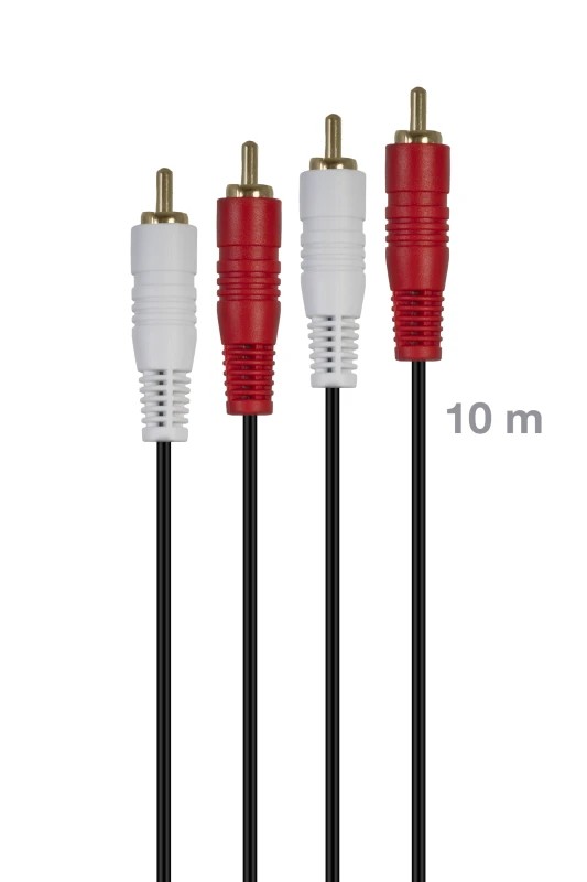RCA-MM-10 - Cable de señal de audio 2 RCA macho a 2 RCA macho
