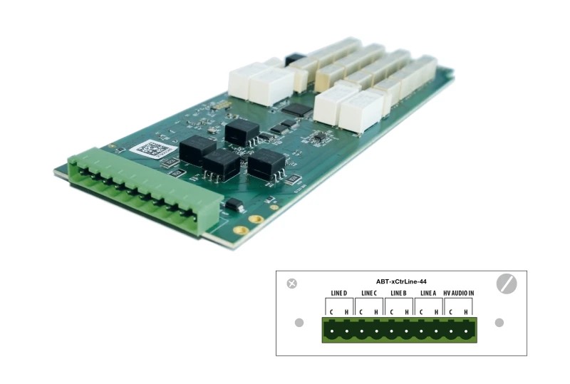 ABT-XCTRLINE-44 - Tarjeta de control de 4 líneas de altavoces independientes