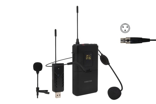 [WI-MIC] WI-MIC - Micrófono de cabeza y solapa UHF