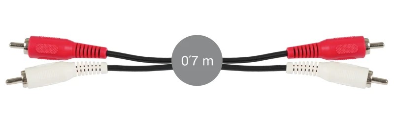 AA-203-070 - Cable señal de audio 2 RCA macho a 2 RCA macho
