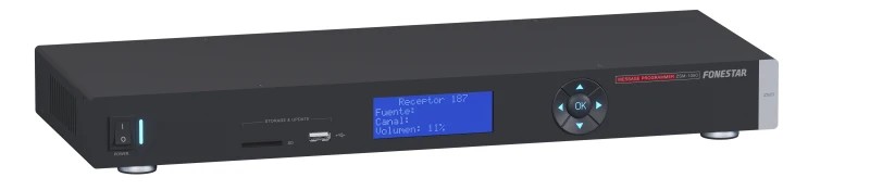 ZSM-1050 - Programador de mensajes multizona, reproductor de música ambiente y cliente SIP