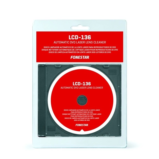 [LCD-136] LCD-136 - Disco limpiador automático de la lente láser para reproductores de DVD