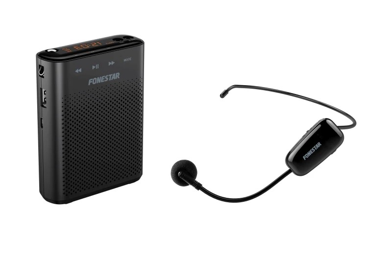 ALTA-VOZ-W30 - Amplificador portátil USB/microSD con micrófono inalámbrico UHF