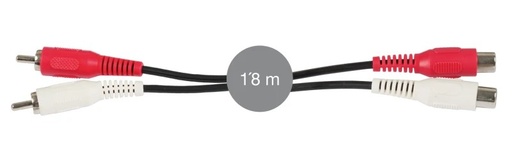 [AA-204] AA-204 - Cable señal de audio 2 RCA macho a 2 RCA hembra