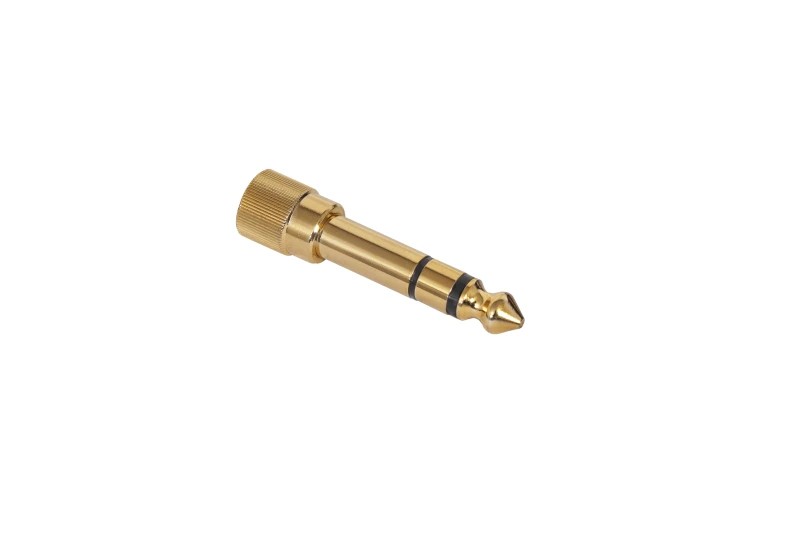 AA-151 - Adaptador de audio Jack 3'5 mm estéreo hembra con rosca a Jack 6'3 mm estéreo macho