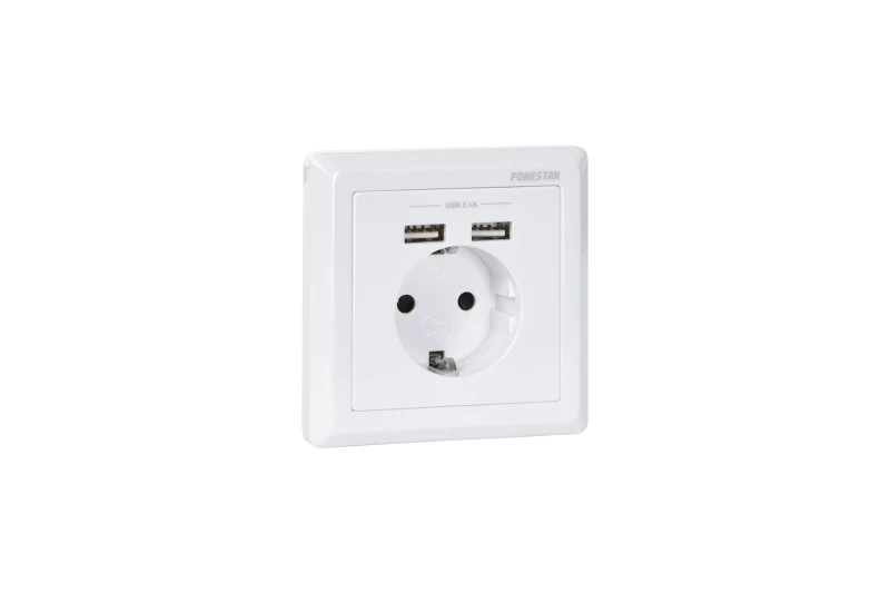 WP-55SUC - Panel de conexión 2 x USB y enchufe