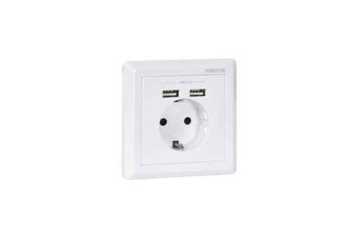 [WP-55SUC] WP-55SUC - Panel de conexión 2 x USB y enchufe