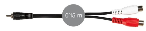 [AA-225] AA-225 - Cable señal de audio RCA macho a 2 RCA hembra