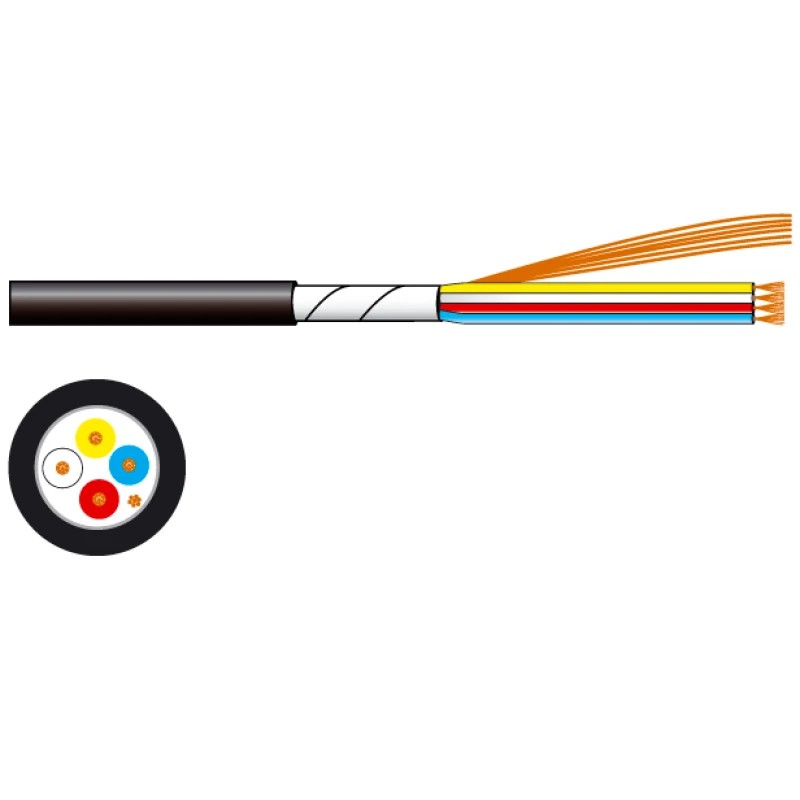 CE-47 - Rollo de cable A/V de 4 conductores y drenaje