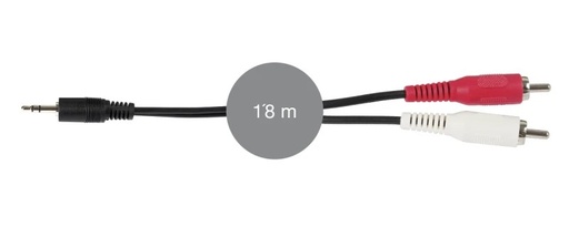 [AA-727] AA-727 - Cable señal de audio Jack 3'5 mm estéreo macho a 2 RCA macho