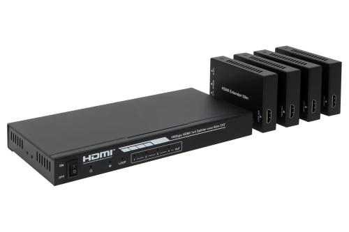 [FO-22CAT4] FO-22CAT4 - Distribuidor extensión HDMI 1 x 4 por cable Cat 6/6a/7