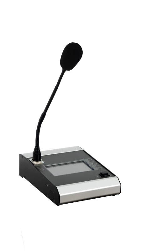 SEVEN-MICP - Micrófono de zonas con pantalla táctil LCD para sistema de megafonía y alarma por voz EN54 SEVEN