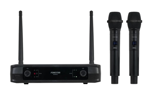 [SONAIR-2M] SONAIR-2M - Micrófono inalámbrico doble de mano UHF, frecuencia fija