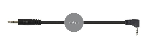 [AA-729A] AA-729A - Cable señal de audio Jack 3'5 mm estéreo macho a Jack 3'5 mm estéreo macho 90°