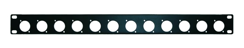 FRP-31XLR - Panel para rack 19'' 1 U para instalar 12 zócalos XLR