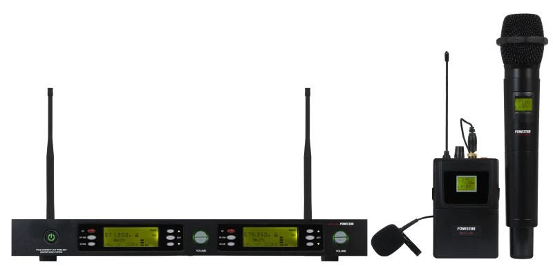 MSH-898-570 - Sistema de microfonía inalámbrica UHF 2 canales
