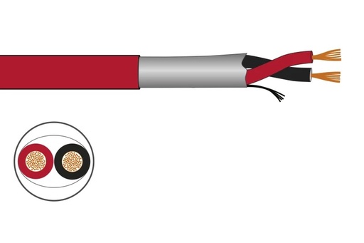 [CI-25MSZ1K] CI-25MSZ1K - Rollo de cable altavoz resiente al fuego AS+ y libre de halógenos Z1 para circuitos de seguridad, EN 54