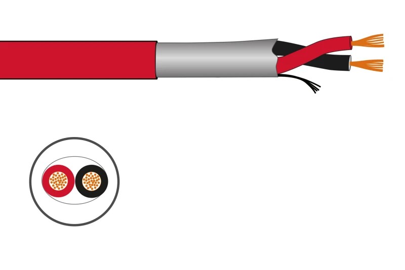 CI-15SZ1K - Rollo de cable altavoz resiente al fuego AS+ y libre de halógenos Z1 para circuitos de seguridad, EN 54