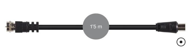 SV-570 - Cable de vídeo F macho a antena TV/vídeo macho