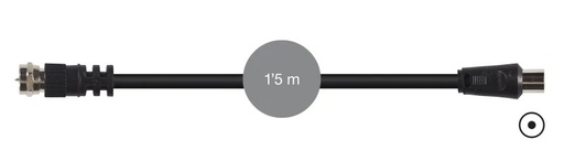 [SV-570] SV-570 - Cable de vídeo F macho a antena TV/vídeo macho