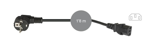 [SR-420] SR-420 - Cable alimentación CA Schuko macho a IEC 60320 C13 hembra