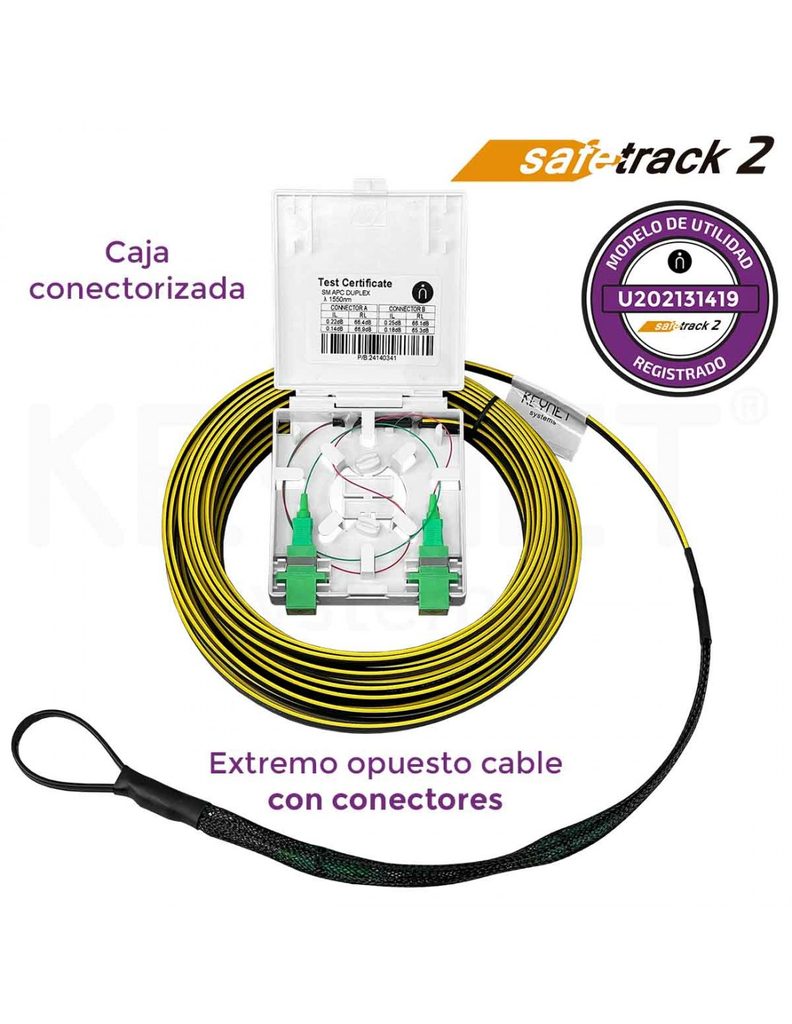 Kit latiguillo DX plano+roseta 2x KIT-LAT-SA-F82K-D1LNY-15