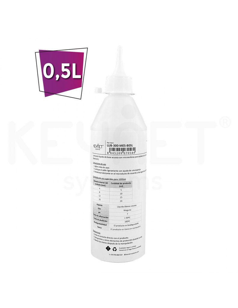 Lubricante liquido microsferas cable soplado LUB-300-MES-B05L