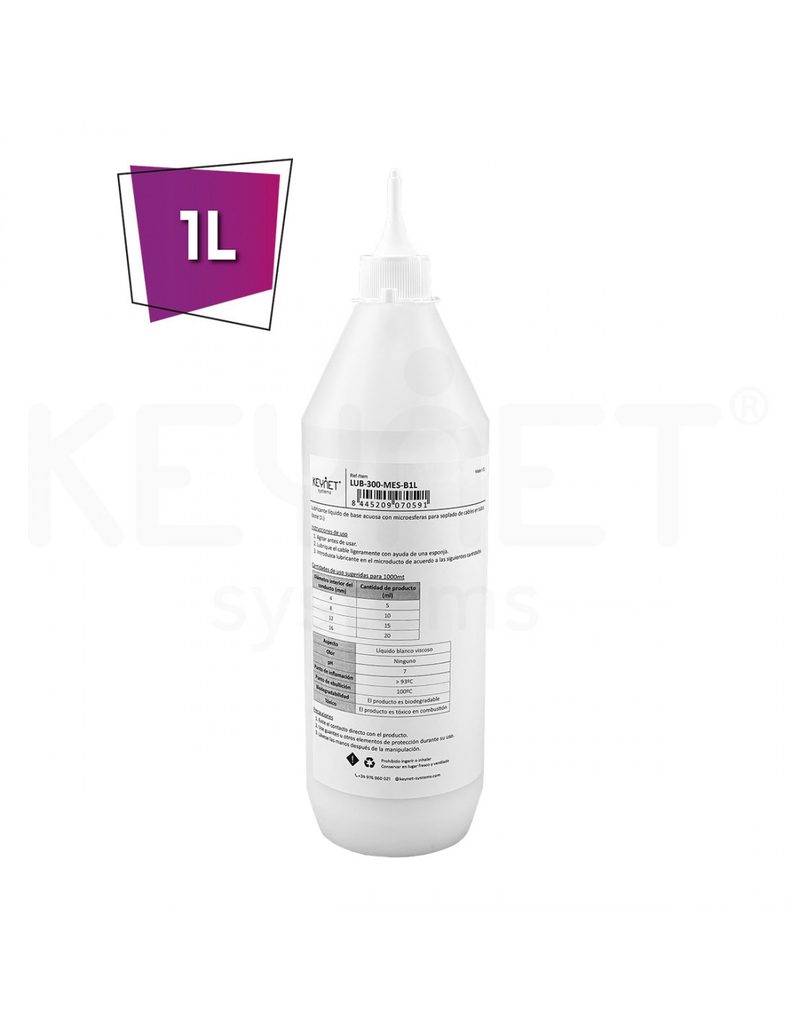 Lubricante liquido microsferas cable soplado LUB-300-MES-B1L