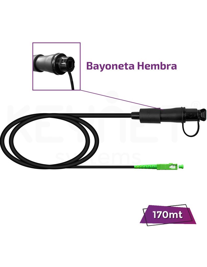Latiguillo extensor Bayoneta (comp. MiniHuawei) TF-EXT-09-MHH-SA-170-PR