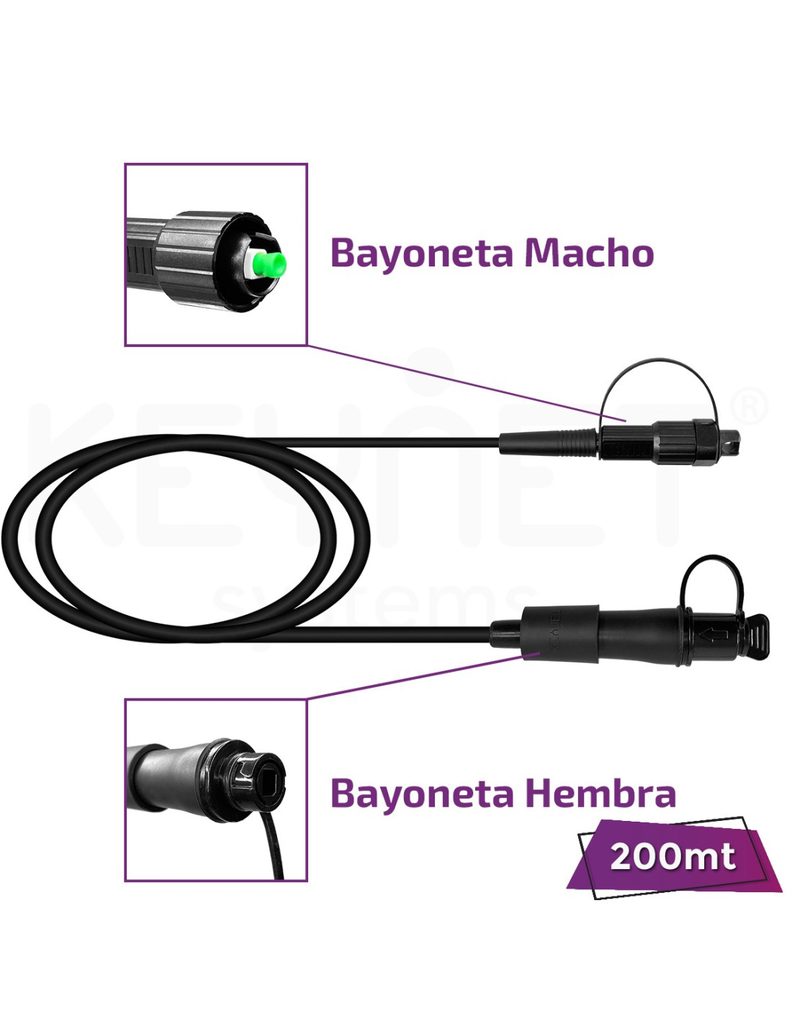 Latiguillo extensor Bayoneta (comp. MiniHuawei) TF-EXT-11-MHH-MHM-SA-200-PR