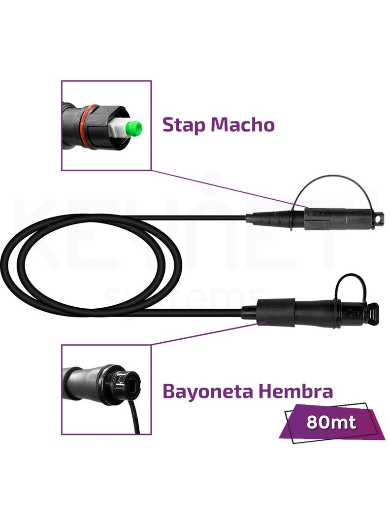 Latiguillo extensor Bayoneta (comp. MiniHuawei) TF-EXT-12-MHH-HTAPM-SA-080-PR