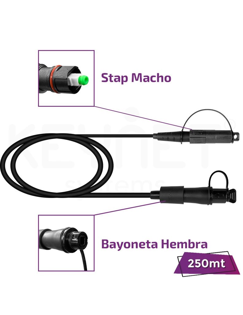 Latiguillo extensor Bayoneta (comp. MiniHuawei) TF-EXT-12-MHH-HTAPM-SA-250-PR