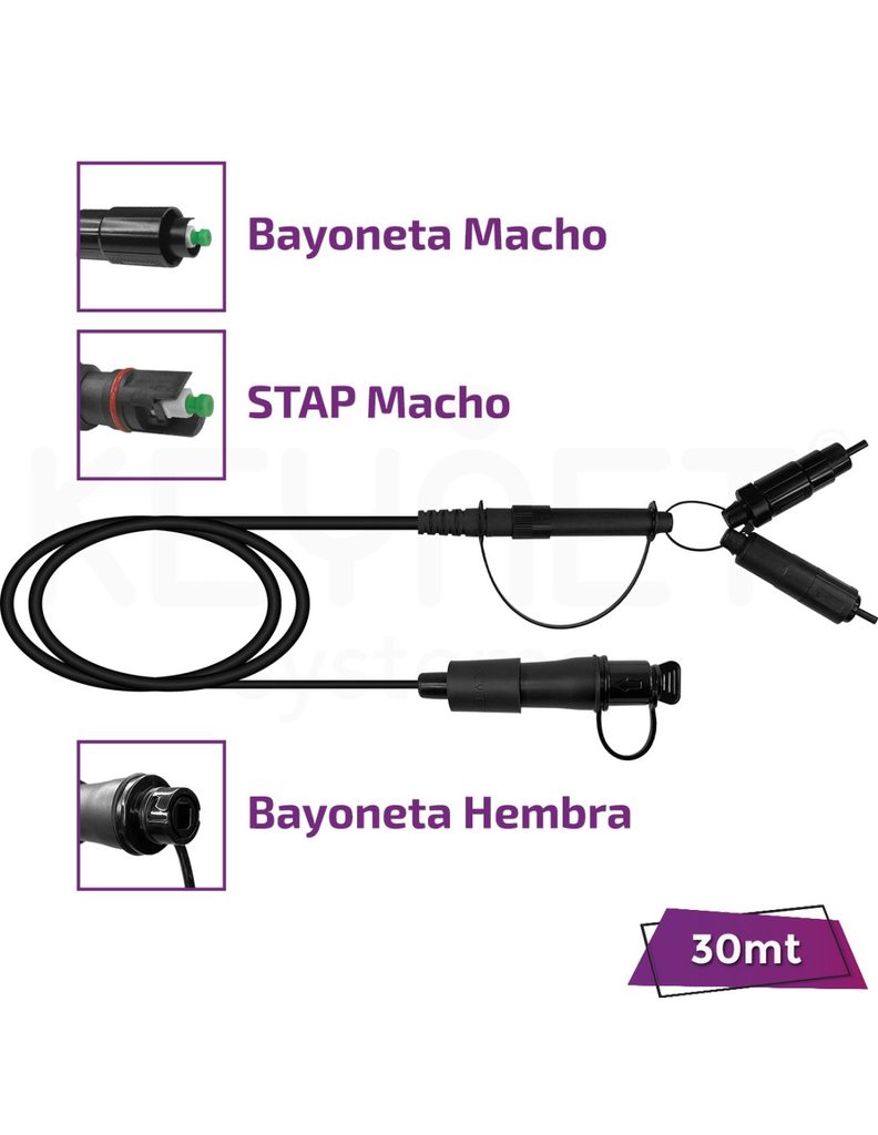 Latiguillo extensor Bayoneta (comp. MiniHuawei) TF-EXT-15-MHH-DU21M-SA-030-PR