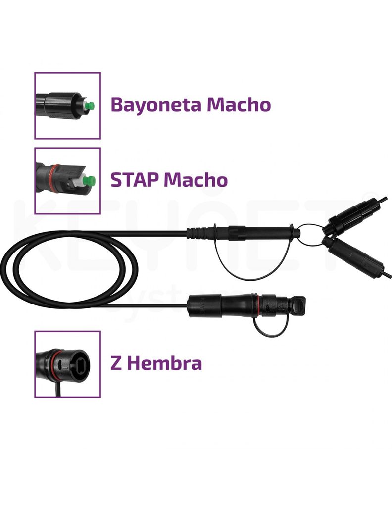 Latiguillo extensor Z (comp. ZTE) TF-EXT-18-ZH-DU21M-SA-080-PR