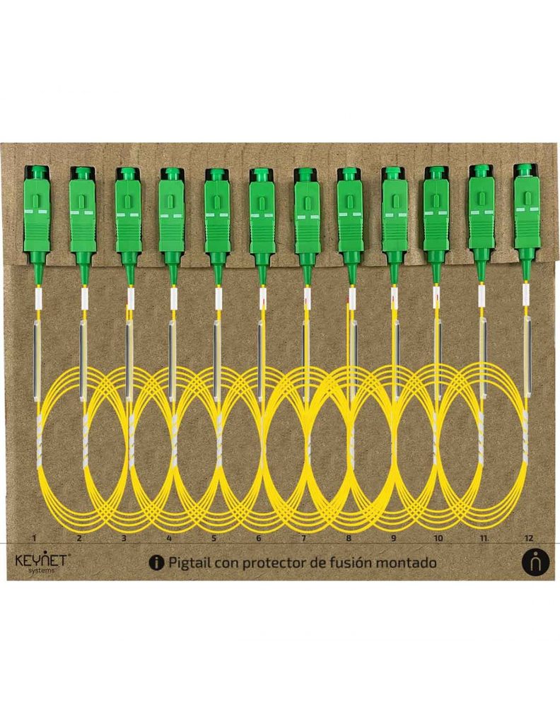 Pigtail FO TF-SM-SET12SA-YPF-015 1.5m SC/APC