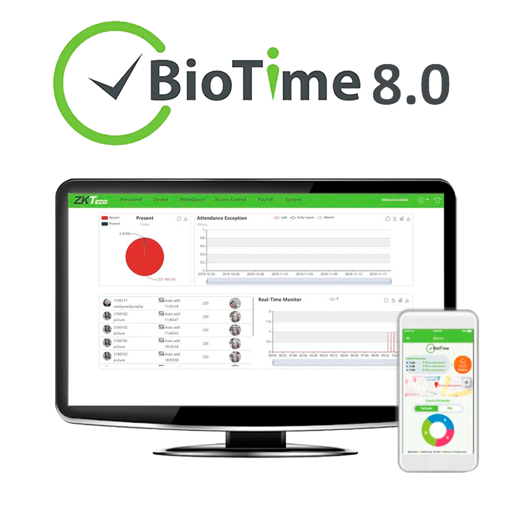 ZK-BIOTIMEAPP-20 Licencia APP control de presencia