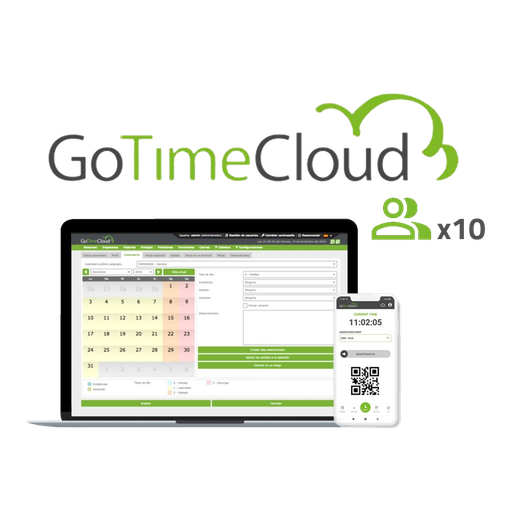 [ZK-GOTIMECLOUD-10] ZK-GOTIMECLOUD-10 Licencia nube control de presencia