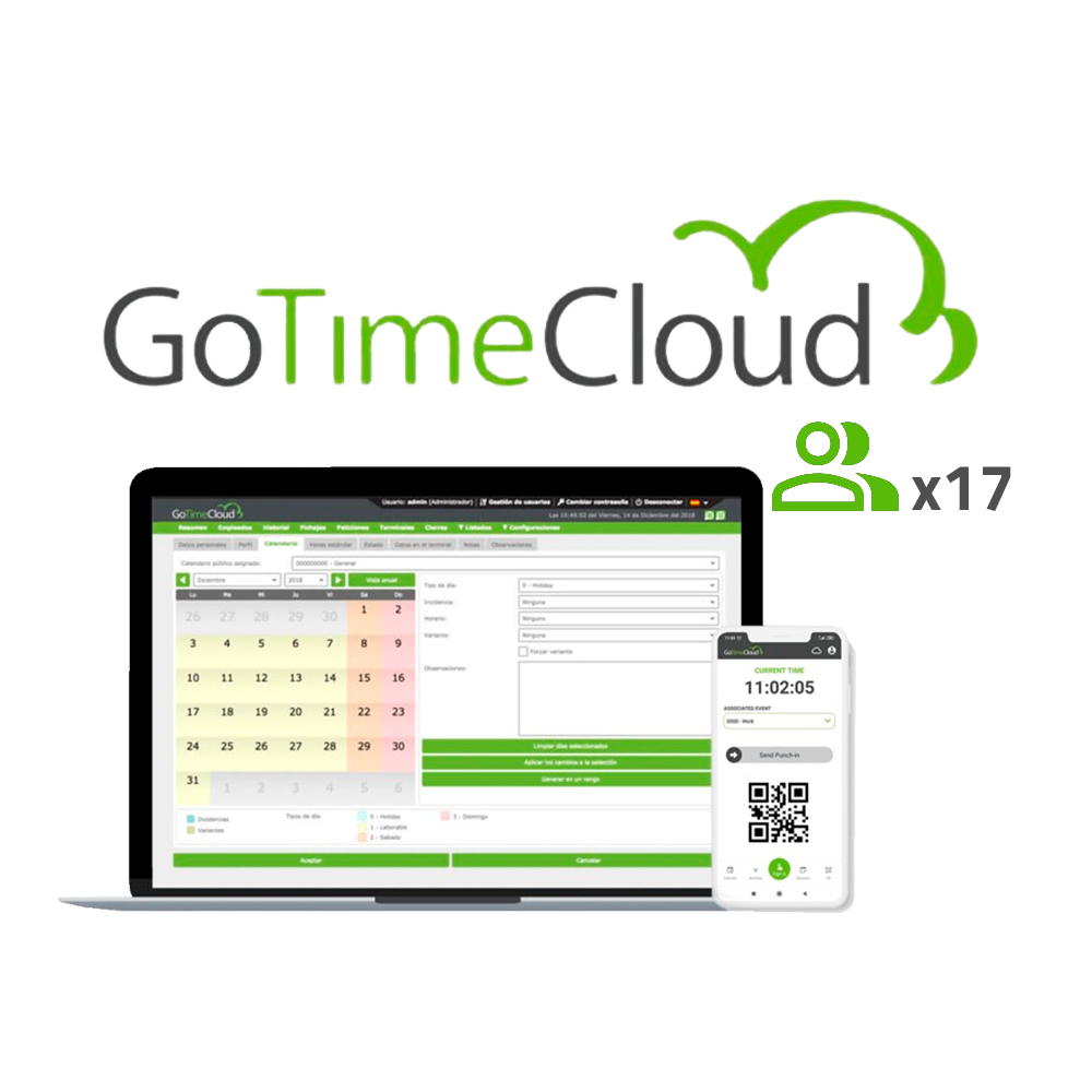 ZK-GOTIMECLOUD-17 Licencia nube control de presencia